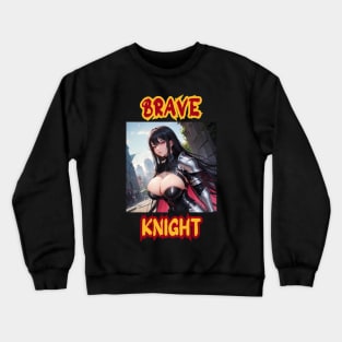 Brave Knight Anime Girl Crewneck Sweatshirt